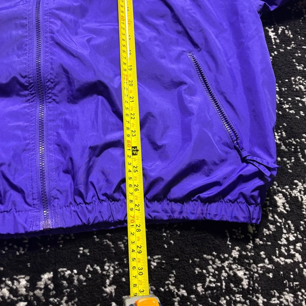 Vintage Puma Minnesota Vikings NFL Windbreaker Jacket Mens 2XL Purple Full Zip